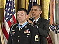 The Obama Administration - Obama Honors Soldier Who Fought In afghanistan