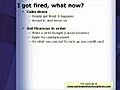 What to Do If You Get Fired