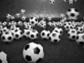 Soccer balls bouncing invasion.