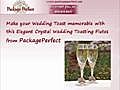 Elegant Crystal Wedding Toasting Flutes