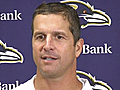 Ravens&#039; Coach Harbaugh discusses win over Carolina