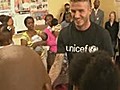 Beckham visits a hospital in Cape town