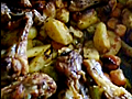 Arabic Barbeque Chicken Drums With Vegetables