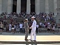 Sailor Proposes to Soldier at the Lincoln Memorial on July 4th,  2011