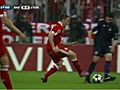 Football / UEFA Champion’s League: Bayern Munich - Lyon,  carton rouge pour Ribery