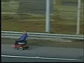 Electric scooter dude cruising down I-95. America,  HELL YEAH!