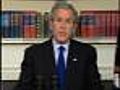 Bush defends Iraq policy on war milestone