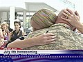 Soldiers Welcomed Home At BWI