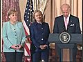 Clinton and Biden host luncheon for Merkel