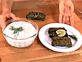 Stuffed Grape Leaves With Tzatziki