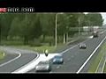 Car hits police motorbike