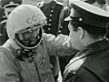 Yuri Gagarin becomes first man in space - archive footage