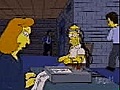 Homer Simpson faces lie detecting machine