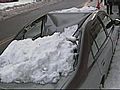 Falling Ice Crushes Cars