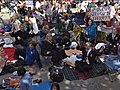 Harry Potter film fans camp in Trafalgar Square