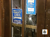 Letterman’s studio doors smashed again