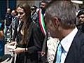 Angelina Jolie Tours Lampedusa