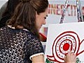 Royal Tour: Prince William and Kate Middleton paint with inner-city children