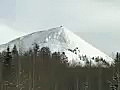 Royalty Free Stock Video SD Footage Zoomm Out to Scenic View of Mountains Near Clark,  Colorado