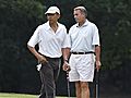 Raw Video: Obama,  Boehner on the Golf Course