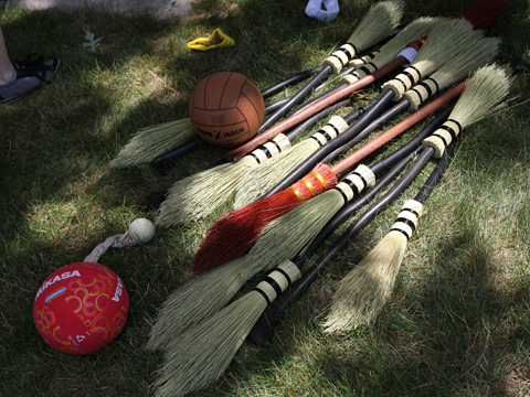 How about a game of Harry Potter muggle quidditch?