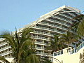 Royalty Free Stock Video HD Footage Zoom Out to High Rise Condos on Ft. Lauderdale Beach in Florida