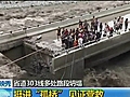 Rescue from severed bridge