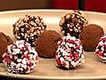 Homemade chocolate truffles from Ghirardelli