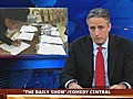 Weird News - Stewart Critiques Obama,  Anchor Licks Her IPad