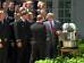 President Presents Commander In Chief Trophy To Navy Football