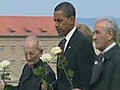 Barack Obama at Nazi concentration camp