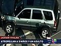 Atropellaron a tres niños y un adulto