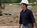 Royalty Free Stock Video SD Footage General Contractor Walking at a Construction Site in Ft. Lauderdale,  Florida