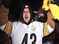 Raw Video: Steelers fans celebate AFC title