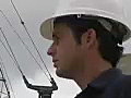 Royalty Free Stock Video SD Footage General Contractor Points to Heavy Equipment at a Construction Site in Ft. Lauderdale,  Florida