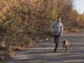 Jogging with a dog