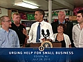 President Obama Urges Support for Small Business