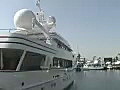 Royalty Free Stock Video SD Footage Yacht at a Marina and Shipyard is Being Repaired