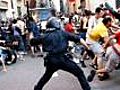 Cargas policiales en Barcelona