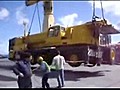 Operator Drops New Crane