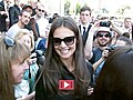 Katie Holmes Leaving Armani Show