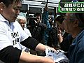 東日本大震災　元横綱・朝青龍、被災者を励まそうと宮城・南三陸町を訪問