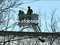 FIREFIGHTERS IN A CHERRY PICKER - HD