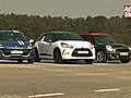 Mini,  Renault und Citroen im Vergleich