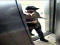 RAW: Surveillance of elevator attack