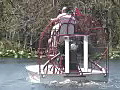 Royalty Free Stock Video HD Footage Airboat Passes by in the Florida Everglades