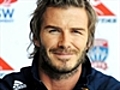 Becks arrives down under,  without Posh