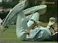 Shoaib Akhtar Hitting Sourav on his Ribs