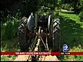 Close call for Teen on Tractor