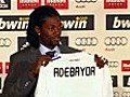 Emmanuel Adebayor excited by Madrid challenge